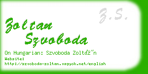 zoltan szvoboda business card